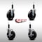 Service Caster 5'' SS Soft Rubber Wheel Swivel 1'' Expanding Stem Caster Set 2 Brakes, 4PK SCC-SSEX20S514-SRS-2-TLB-2-1 - alternate 5
